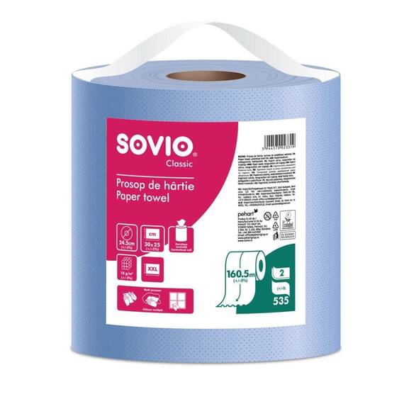 Rola Prosop Hartie BLUE MAXI - SOVIO 2 Straturi 160 M - - Roveli