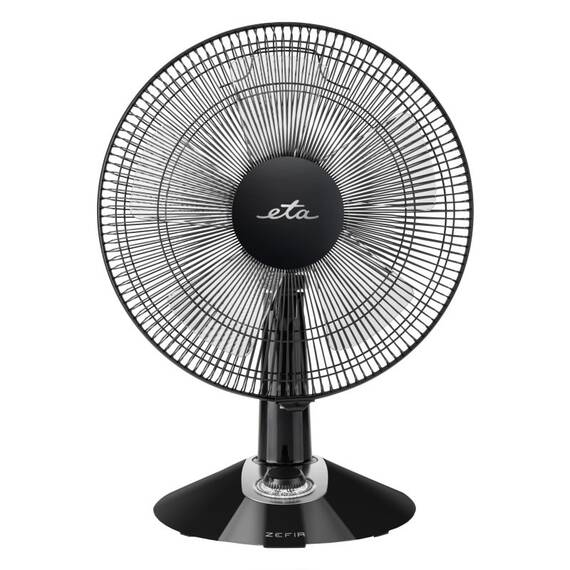 Ventilator de masa ETA Zefir 1607 90010, 45W, 30 cm, 5 palete, 4 moduri de suflare a aerului, oscilatie, negru - - Roveli