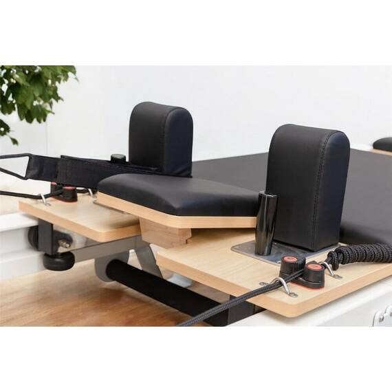 Reformer Pilates Profesional Fitli– Cadru Usor din Aluminiu, Design Compact, Negru - 4- Roveli