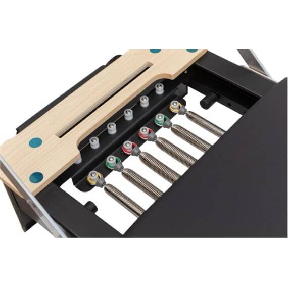 Reformer Pilates Profesional Fitli– Cadru Usor din Aluminiu, Design Compact, Negru - 5- Roveli