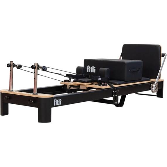 Reformer Pilates Profesional Fitli– Cadru Usor din Aluminiu, Design Compact, Negru - 6- Roveli