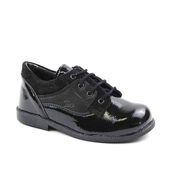 Pantofi casual, de copii , din lac sintetic 2635-NEGRU/4, Culoare (12): Negru, Marime (12): 26 - - Roveli
