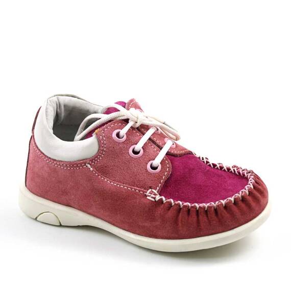 Pantofi usori pentru copii , din piele naturala , intoarsa  370-ROZ/ROZ, Culoare (12): Fucsia, Marime (12): 26 - - Roveli