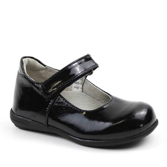 Pantofi usori , de copii , din piele naturala , lacuita , 3157-NEGRU, Culoare (12): Negru, Marime (12): 28 - - Roveli