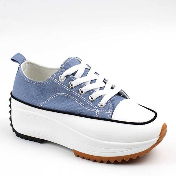 ​Sneakers de dama, din denim, potriviti stilului casual M5319-JEANS, Culoare (12): Bleu, Marime (12): 37 - - Roveli