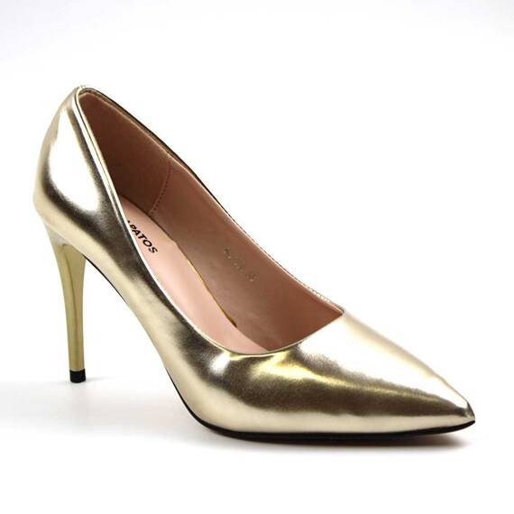 Pantofi eleganti  , de dama , stiletto , BO-110-GOLD, Culoare (12): Auriu, Marime (12): 38 - - Roveli