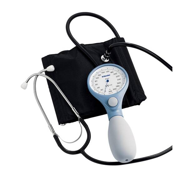 Tensiometru mecanic Riester ri-san cu stetoscop inclus, Albastru - - Roveli