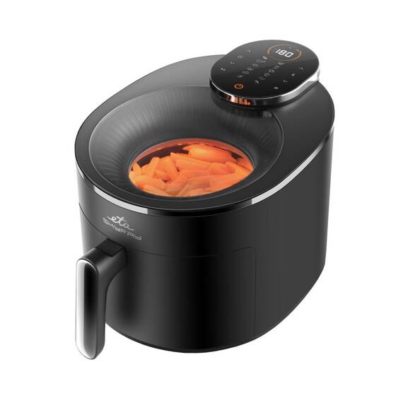 Friteuza cu aer cald ETA SkyFry 5168 90000, 5 litri, 1500 W, 12 programe, control tactil, negru - - Roveli