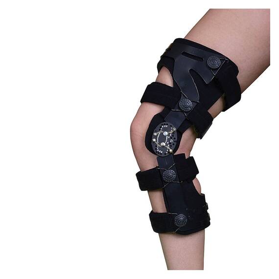Orteza genunchi, cu suport dinamic ligamente - Armor ARK1014, picior stang, Marime (217): L - - Roveli
