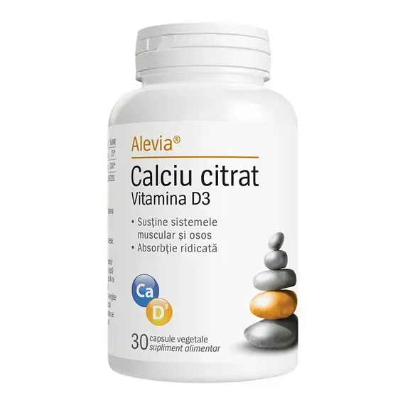 Calciu D3 30 capsule vegetale Alevia - - Roveli