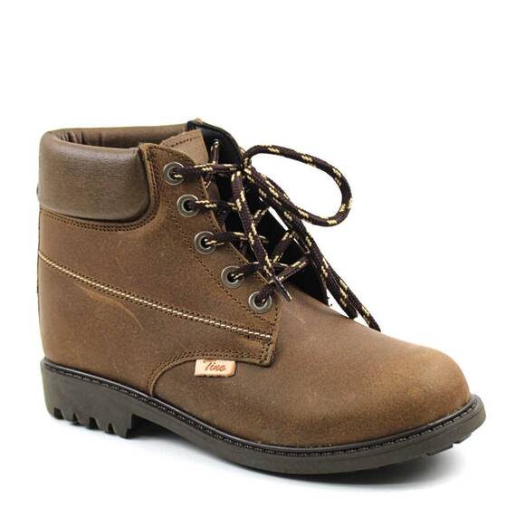 Bocanci imblaniti pentru copii , tip insulated , din piele naturala  2348-MARO/37, Culoare (12): Maro, Marime (12): 30 - - Roveli