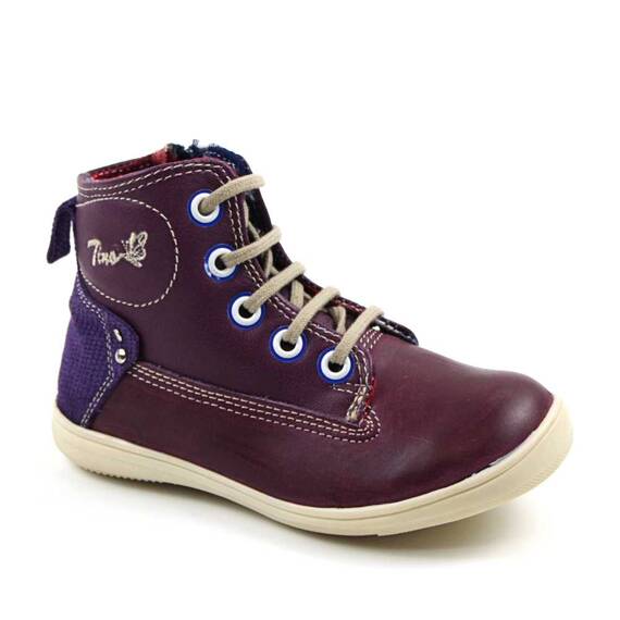 Ghete inalte pentru copii , din piele naturala , captusite  3144-BORDO/BORDO, Culoare (12): Mov, Bordo, Marime (12): 27 - - Roveli
