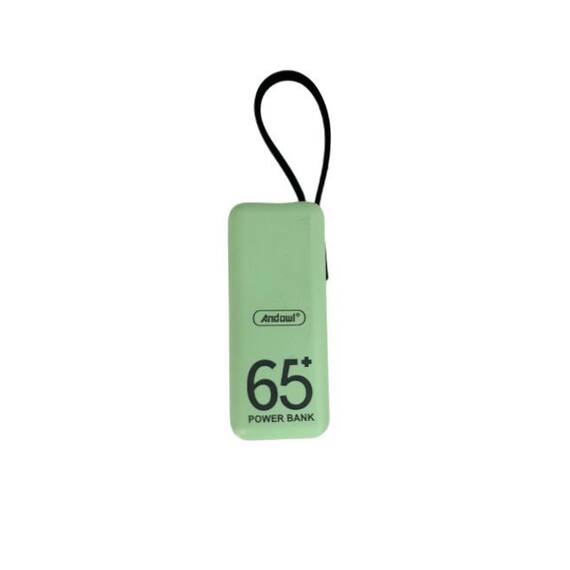 Baterie externa mini,  6500mAh, Q-CD633 : Culoare - alb, Culoare (tm): verde - - Roveli