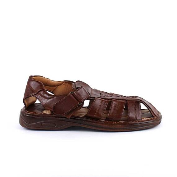 ​Sandale de barbati, cu bretele, F8656-BROWN - 2- Roveli