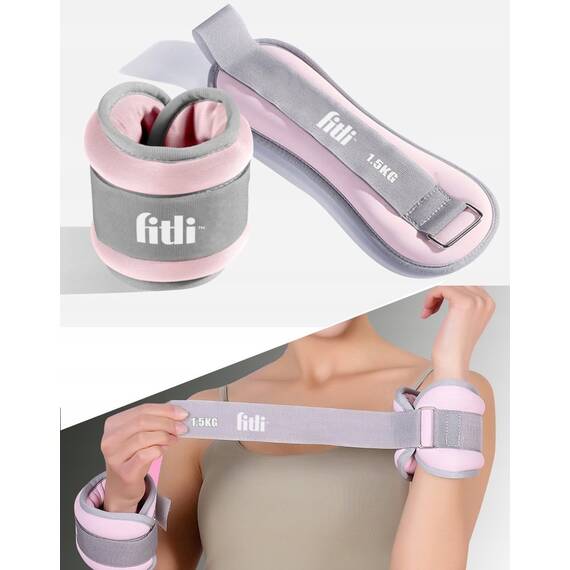Greutati pentru glezne si incheieturi, 1,5 Kg, Roz - 6- Roveli