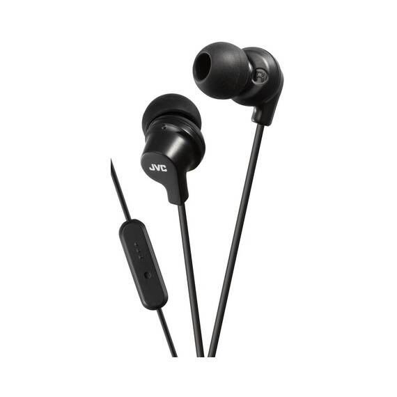 Casti JVC HA-FR15-B-EF, Cu fir, In-Ear, Microfon, mufa in L compatibila cu iPhone, Negru - - Roveli