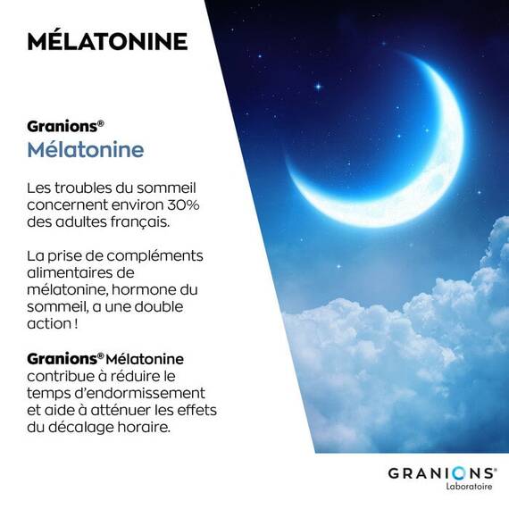 Melatonina 1mg, 60 capsule vegetale- Granions Franta - 6- Roveli