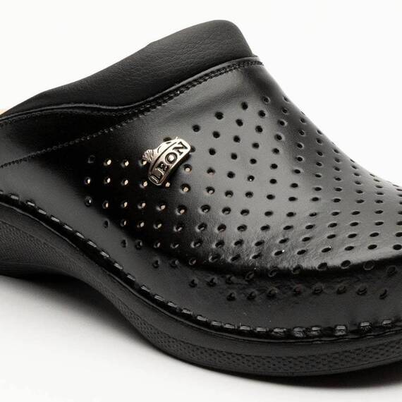 Saboti medicali, unisex, din piele, negru, Leon PU100, Marime (217): 42 - 6- Roveli