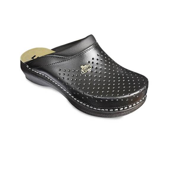 Saboti medicali, unisex, din piele, negru, Leon PU100, Marime (217): 36 - 7- Roveli