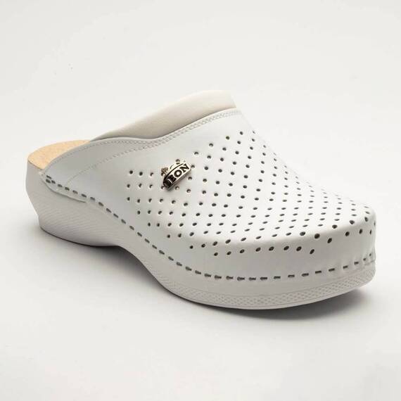 Saboti medicali, unisex, din piele, alb, Leon PU100, Marime (217): 37 - 2- Roveli