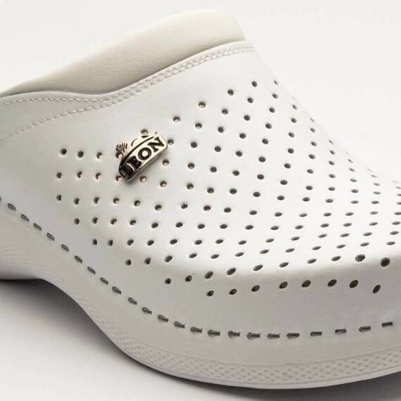 Saboti medicali, unisex, din piele, alb, Leon PU100, Marime (217): 45 - 6- Roveli