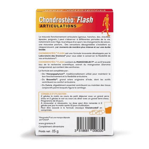 Supliment pentru articulatii Chondrosteo FLASH - Granions Franta - 2- Roveli
