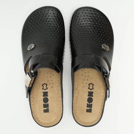 Saboti medicali, de dama, din piele, negru, Leon 950 - 4- Roveli