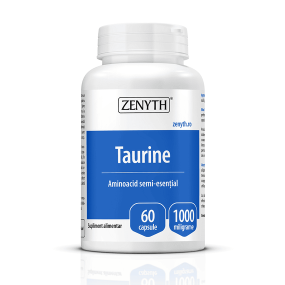 Taurine 1000 mg – 60 capsule vegetale – Zenyth - - Roveli