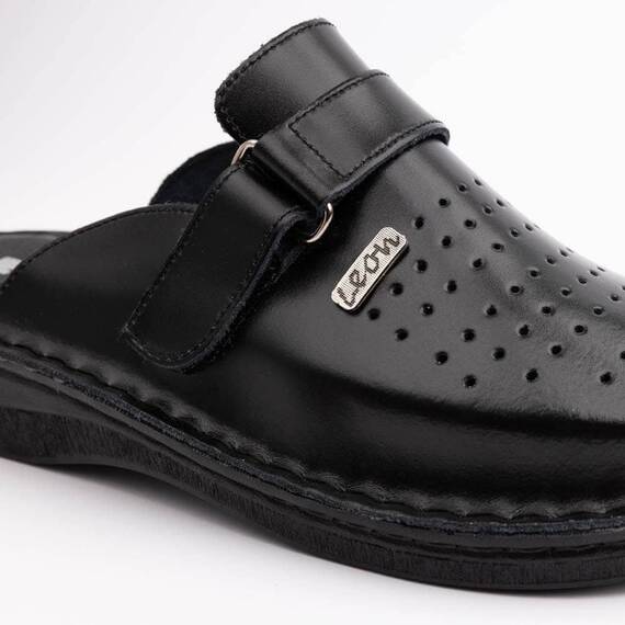 Saboti medicali, de barbati, din piele, negru, Leon V230M, Marime (217): 43 - 6- Roveli