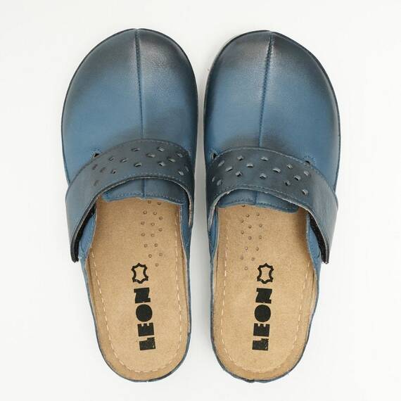 Saboti medicali, de dama, din piele, bleumarin, Leon 902 - 5- Roveli