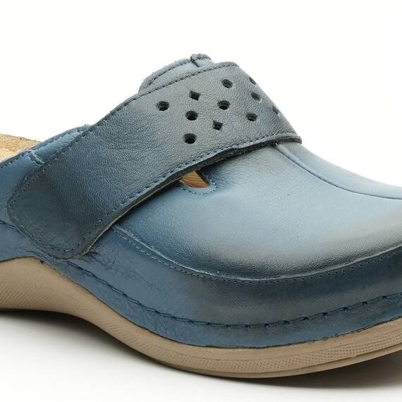 Saboti medicali, de dama, din piele, bleumarin, Leon 902 - 6- Roveli