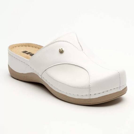 Saboti medicali, de dama, din piele, alb, Leon 912 - 2- Roveli