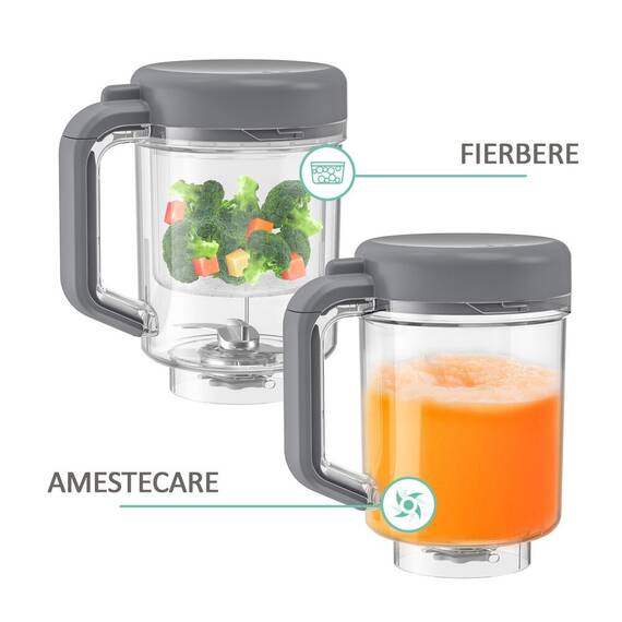 Aparat de gatit cu aburi si functie de blender 2 in 1 Mamimo BFP8001 - 2- Roveli