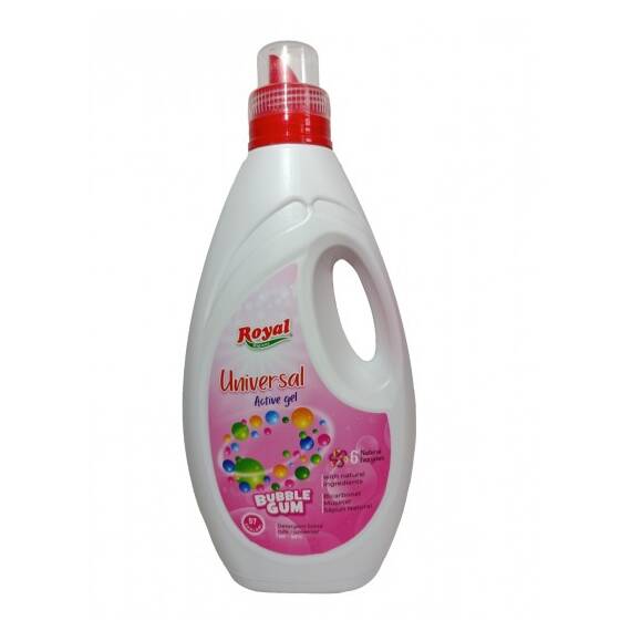 Detergent rufe Universal Active Gel, Bubble Gum, 2 L - - Roveli
