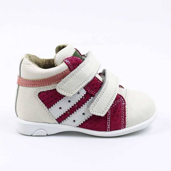 Ghete sport pentru copii , din piele naturala 3237-ALB/FUCSIA/10, Culoare (12): Fucsia, Marime (12): 24 - 3- Roveli
