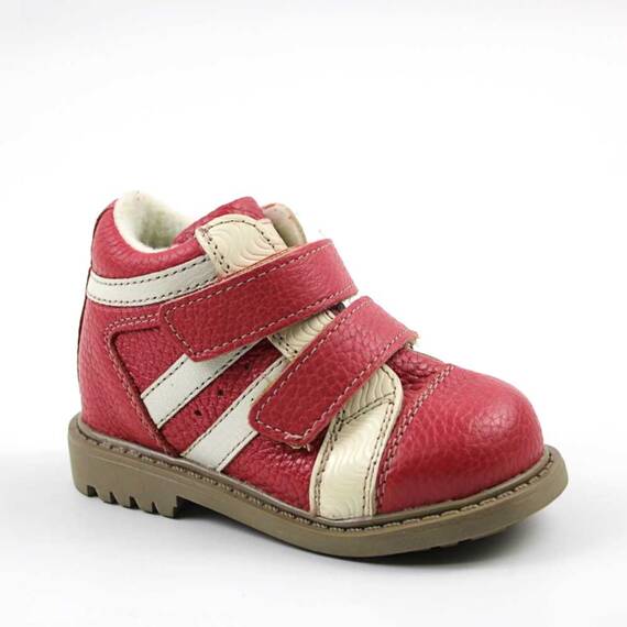 Ghete  pentru copii , captusite, din piele naturala 3237-FUCSIA/BEJ/2, Marime (12): 24 - - Roveli