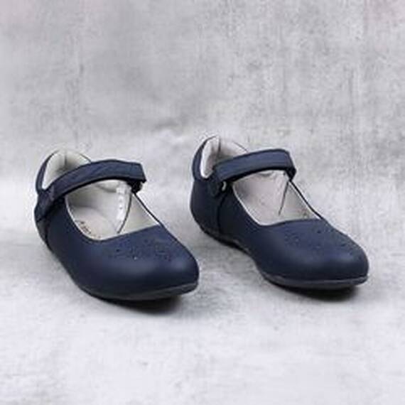 Balerini usori , de copii  , din piele naturala 1862-P/BLEUMARIN, Marime (12): 30 - 2- Roveli
