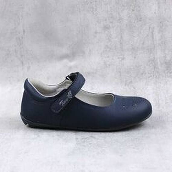 Balerini usori , de copii  , din piele naturala 1862-P/BLEUMARIN, Marime (12): 34 - 3- Roveli