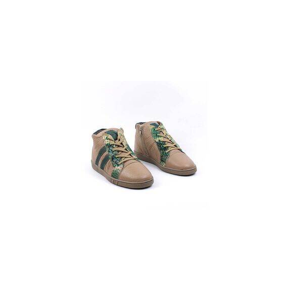 ​Ghete sport, de dama , captusite, din piele naturala  3197-BEJ/VERDE/1, Marime (12): 38** - 2- Roveli