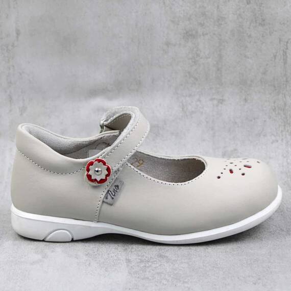 Pantofi usori , de copii , cu perforatii , din piele naturala 1862-CREM/CREM, Culoare (12): Crem, Marime (12): 24 - 3- Roveli