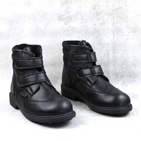 ​Bocanci imblaniti , de dama , din piele naturala 3190-NEGRU1, Culoare (12): Negru, Marime (12): 35 - 2- Roveli