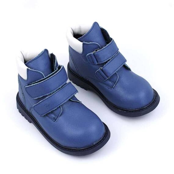 Ghete usoare , pentru copii , din piele naturala , captusite  3262-BLEUMARIN, Culoare (12): Bleumarin, Marime (12): 24 - 2- Roveli