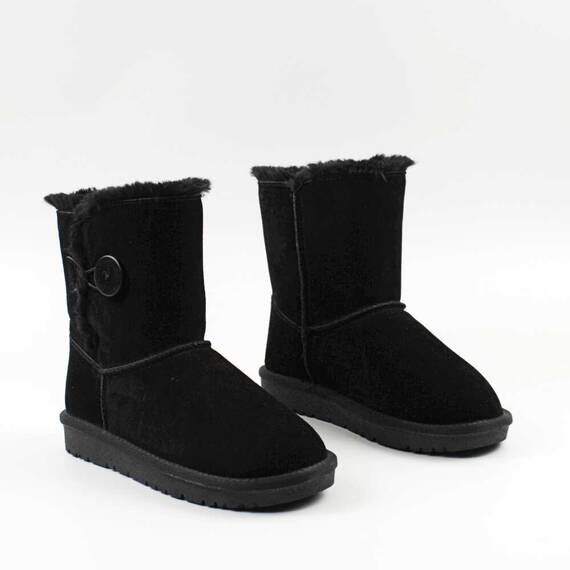 ​Ghete , inalte , imblanite , de dama, din piele naturala  NASZIB-BLACK, Marime (12): 38 - 2- Roveli