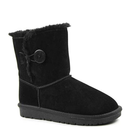 ​Ghete , inalte , imblanite , de dama, din piele naturala  NASZIB-BLACK, Marime (12): 38 - - Roveli