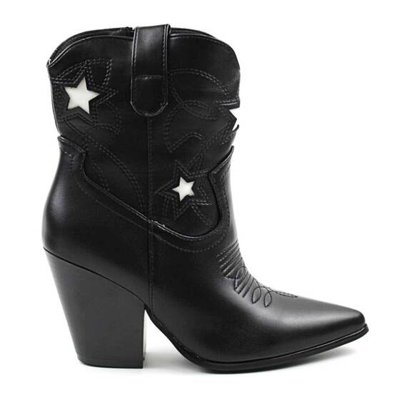 ​Ghete de dama , country style , cu stelute albe D8213-BLACK, Marime (12): 39* - 3- Roveli