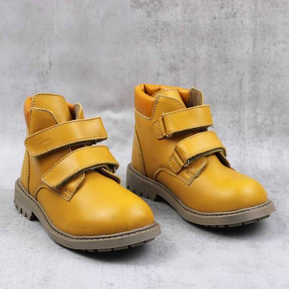 Ghete usoare , pentru copii , din piele naturala , captusite  3262-COGNAC/4 - 2- Roveli