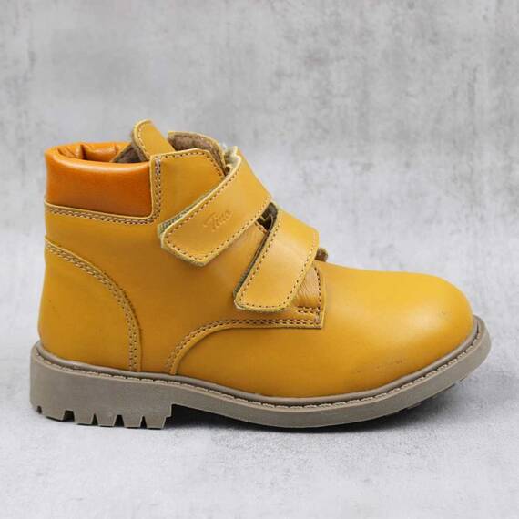 Ghete usoare , pentru copii , din piele naturala , captusite  3262-COGNAC/4 - 3- Roveli