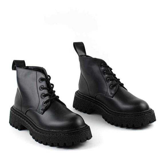 ​Ghete imblanite de dama , cu talpa groasa A10310-BLACK, Marime (12): 40 - 2- Roveli