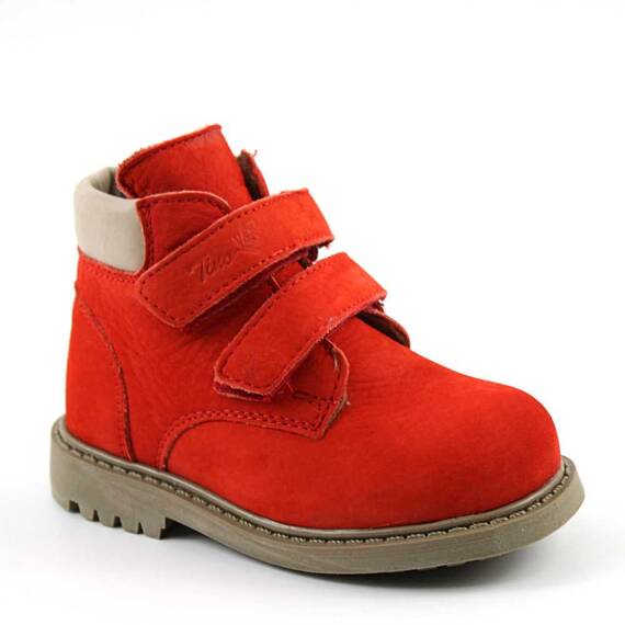Ghete captusite pentru copii , din piele naturala 3262-ROSU/13, Marime (12): 29 - - Roveli