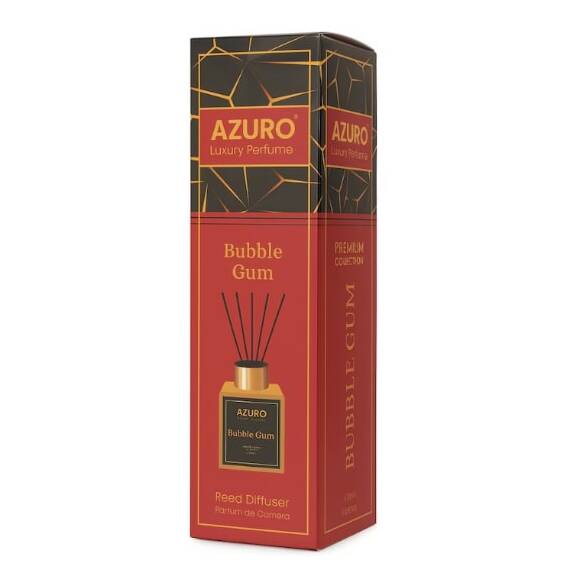 Odorizant camera Azuro Bubble Gum, difuzor cu betisoare, 100 ml - 2- Roveli